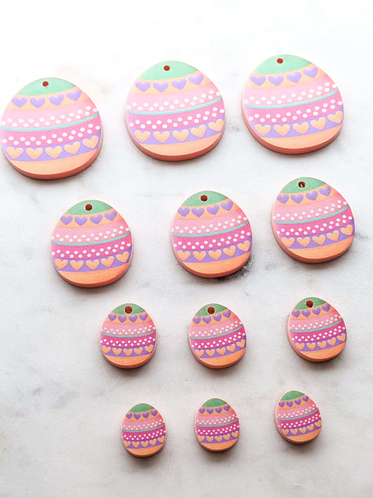 Easter Eggs 16 printed on Salmon Acrylic