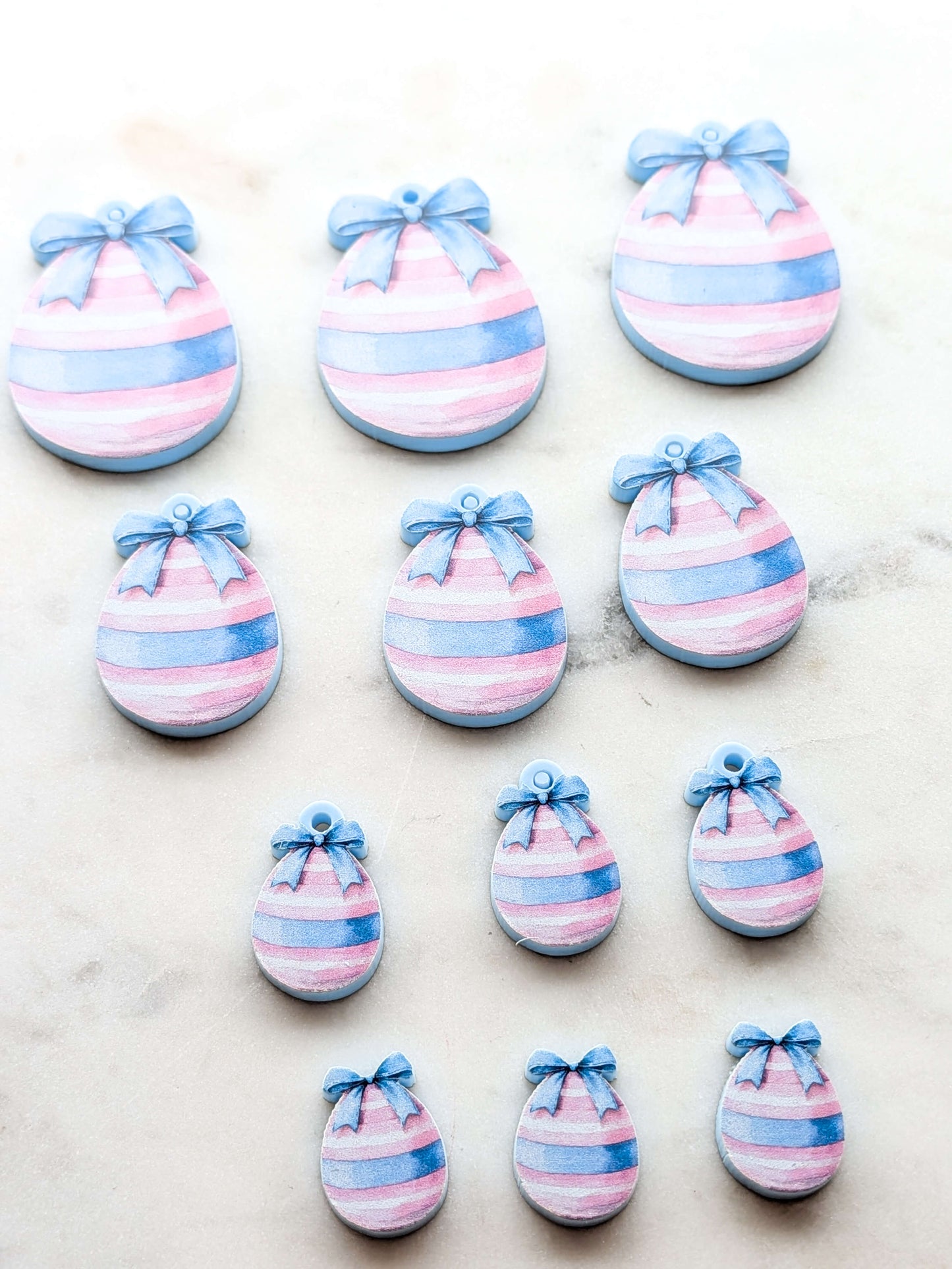 Easter Eggs 10 printed on Pastel Blue Acrylic