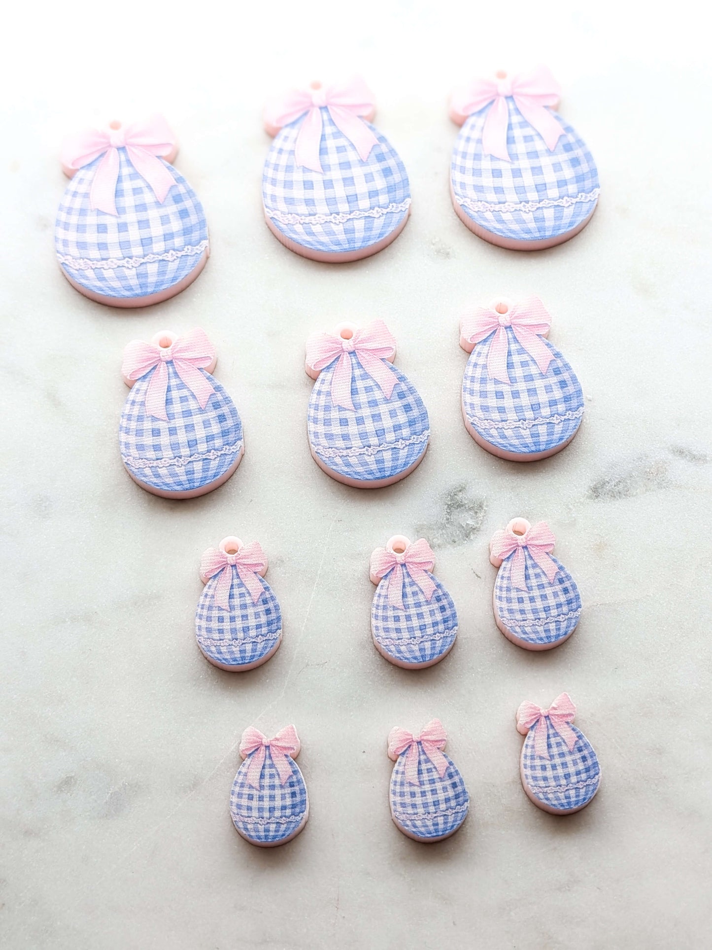 Easter Eggs 8 printed on Light Pink Acrylic