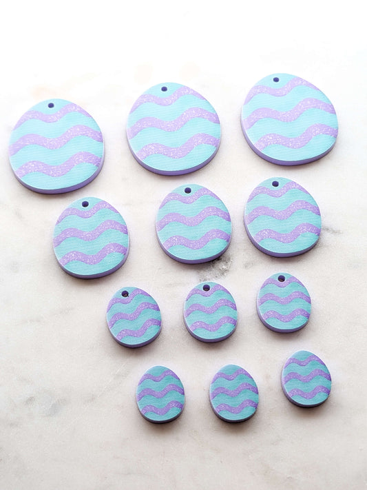 Easter Eggs 14 printed on Lilac Acrylic