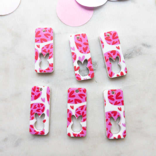 30mm - Easter 3 Shape - 1 Hole - White Acrylic - Easter - 31