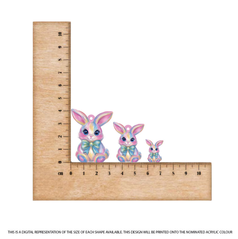 Easter Bunny 11 printed on Grape Acrylic