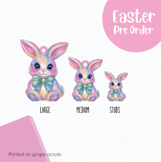 Easter Bunny 11 printed on Grape Acrylic