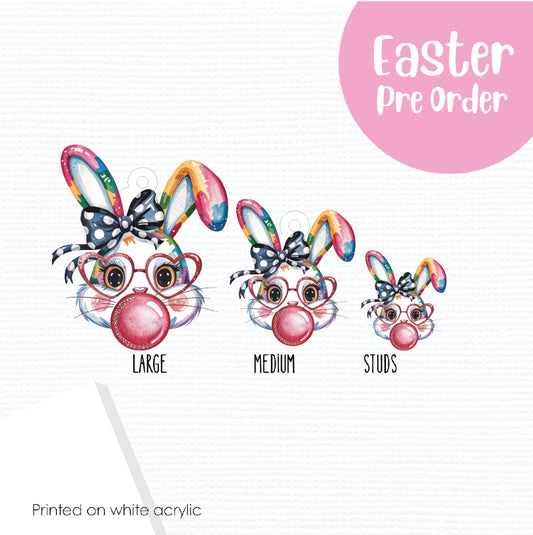 Easter Bunny 2 printed on White Acrylic