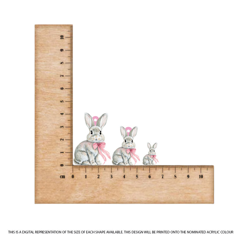 Easter Bunny 6 printed on Pink Acrylic