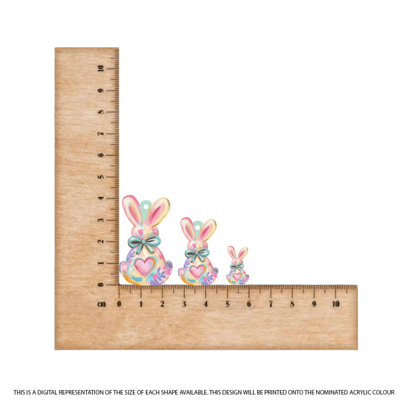 Easter Bunny Bums 3 printed on Mint Acrylic