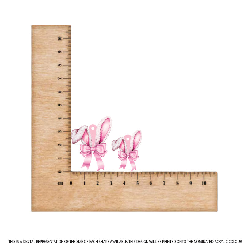 Easter Bunny Ears 1 printed on Pastel Pink Acrylic