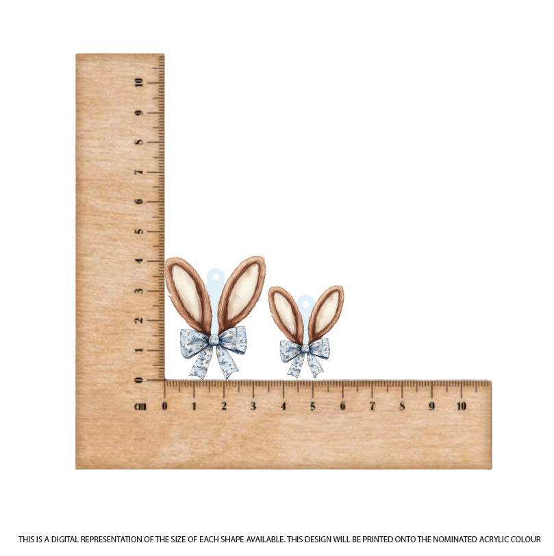 Easter Bunny Ears 2 printed on Light Blue Acrylic