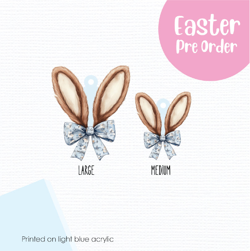 Easter Bunny Ears 2 printed on Light Blue Acrylic