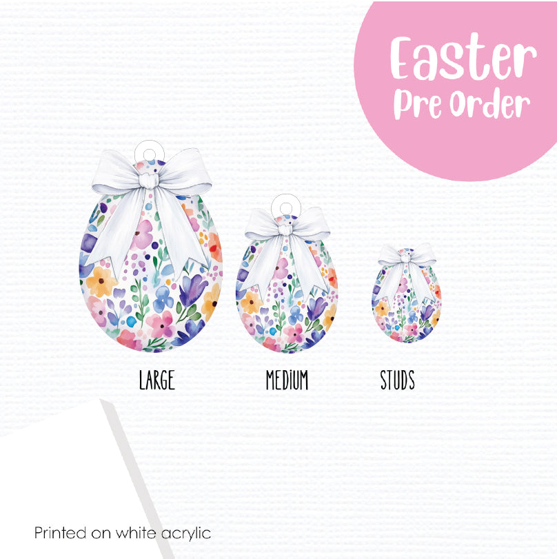 Easter Eggs 1 printed on White Acrylic