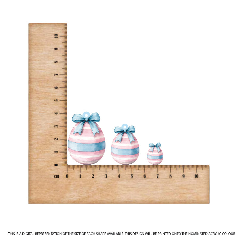 Easter Eggs 10 printed on Pastel Blue Acrylic