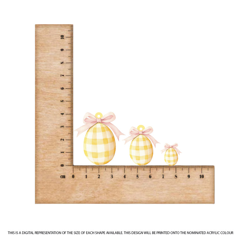 Easter Eggs 13 printed on Lemon Acrylic