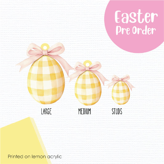 Easter Eggs 13 printed on Lemon Acrylic