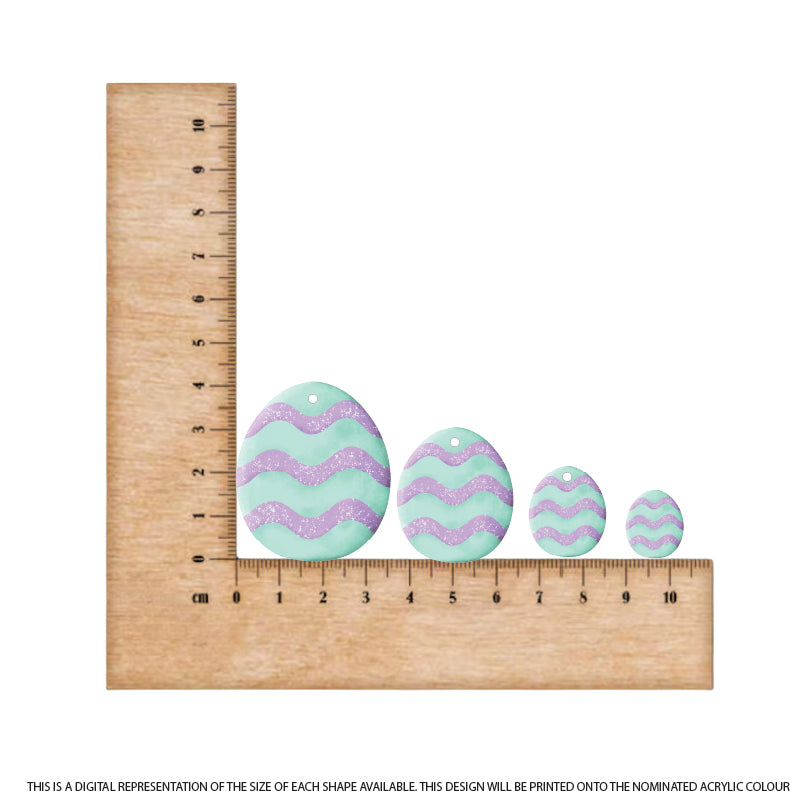 Easter Eggs 14 printed on Lilac Acrylic