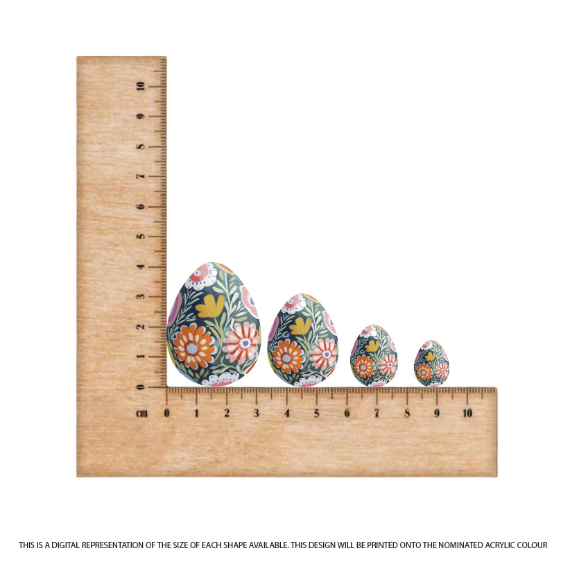 Easter Eggs 15 printed on Rose Acrylic