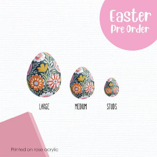 Easter Eggs 15 printed on Rose Acrylic