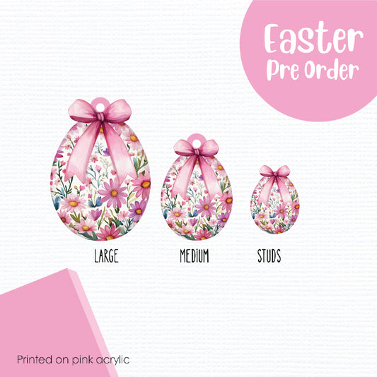 Easter Eggs 2 printed on Pink Acrylic