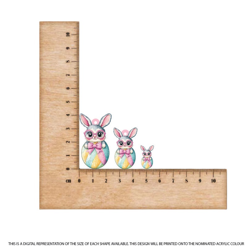 Easter Eggs 3 printed on Pastel Pink Acrylic