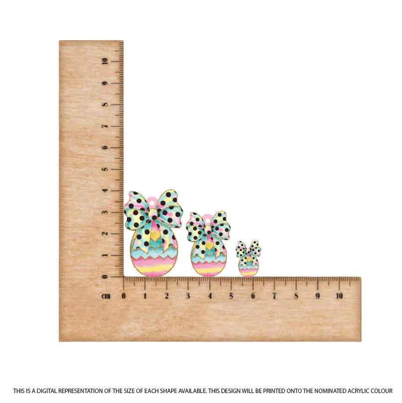 Easter Eggs 6 printed on Pastel Pink Acrylic