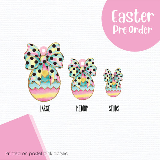 Easter Eggs 6 printed on Pastel Pink Acrylic