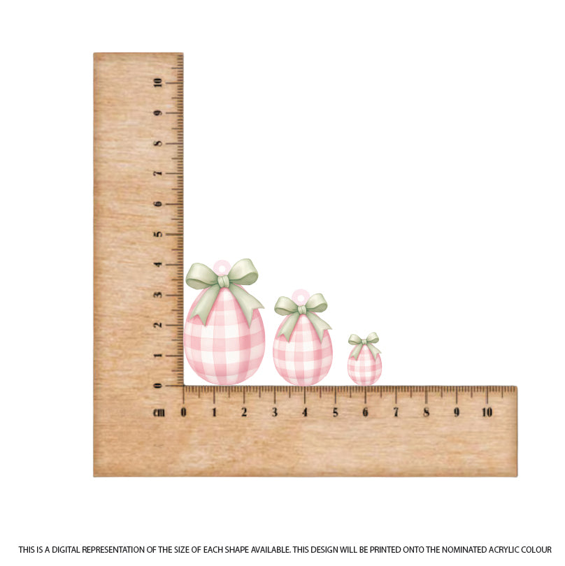 Easter Eggs 7 printed on Light Pink Acrylic