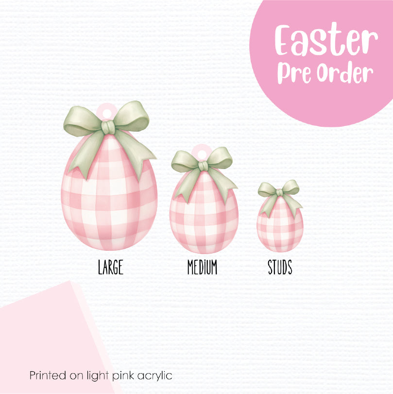 Easter Eggs 7 printed on Light Pink Acrylic