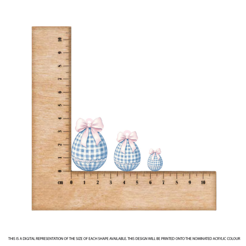 Easter Eggs 8 printed on Light Pink Acrylic