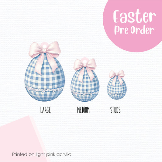 Easter Eggs 8 printed on Light Pink Acrylic