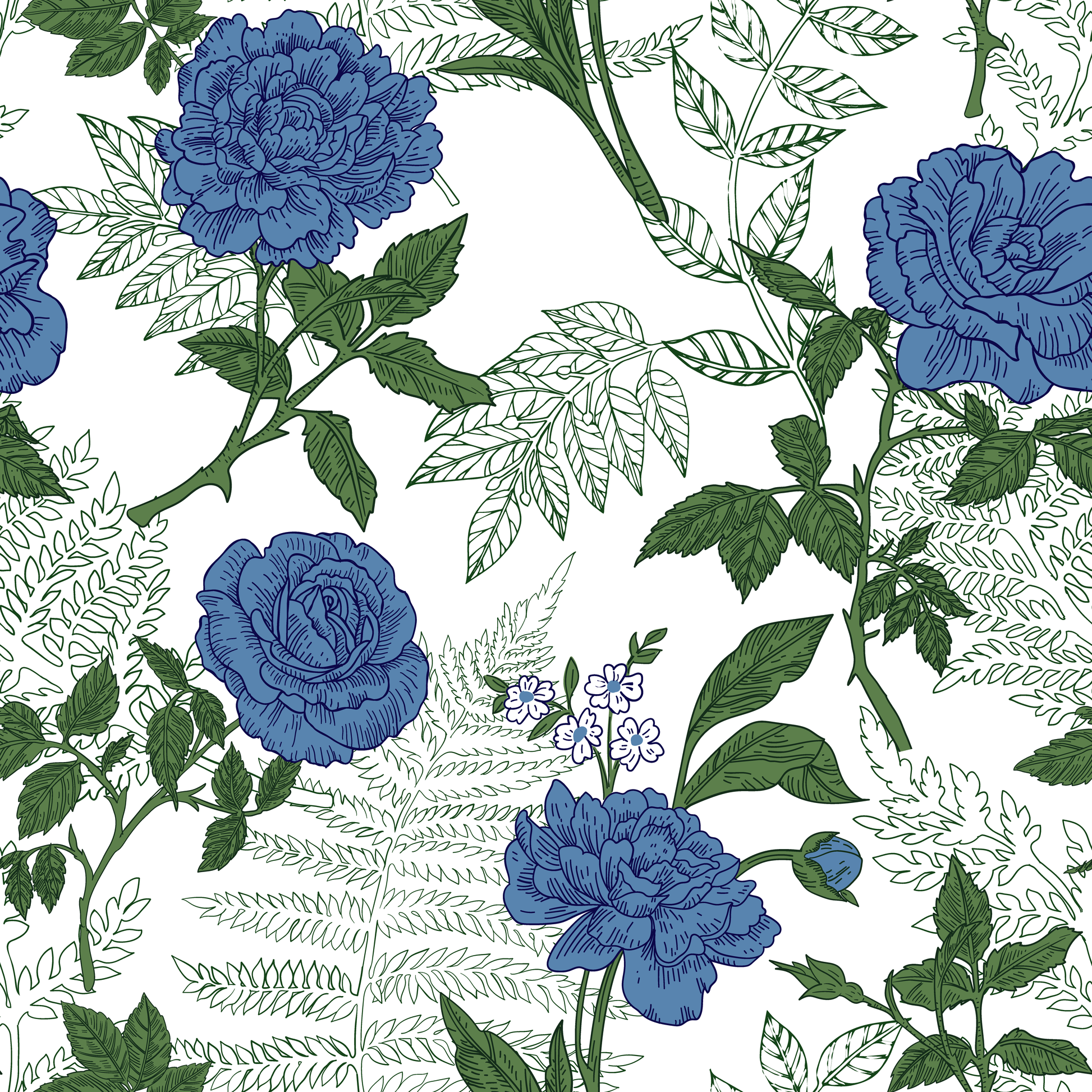 Pattern for printing on leather, acrylic, wood or cork for earring blanks or earring supplies in pattern style - Pattern -  Floral Garden - 39