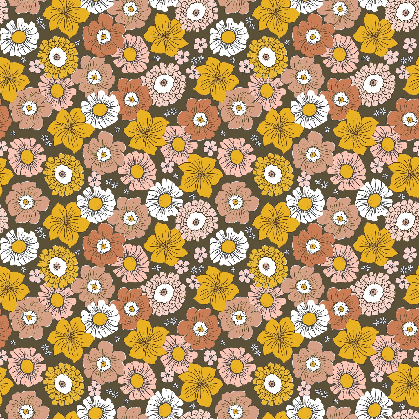 Wood - 15mm Circle- Studs - Groovy - 03