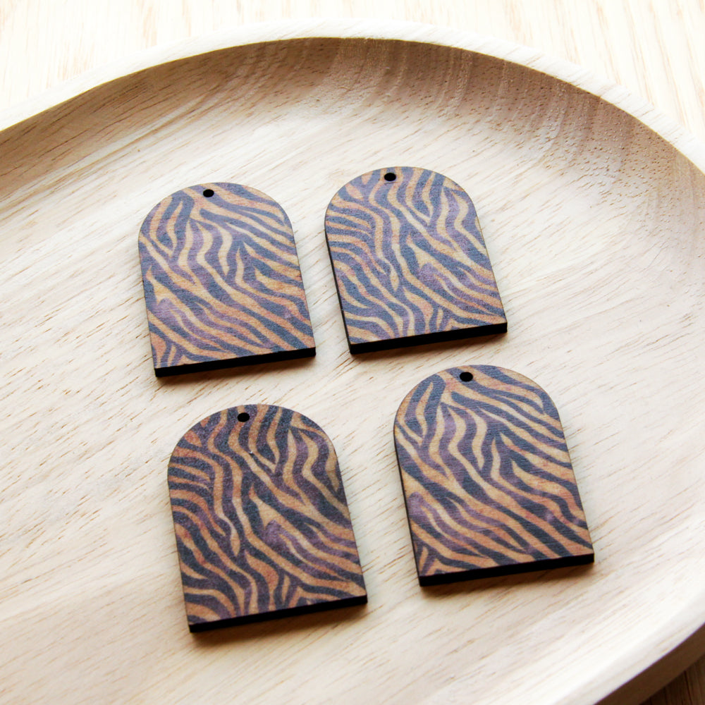 Wood - Arch Shape - 1 Hole -  Transparent print - Safari - 11