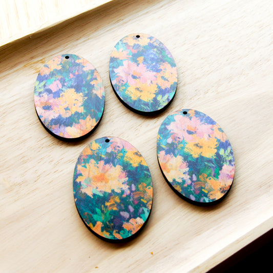 Wood - Oval Shape - Transparent print - Spring - 25