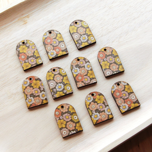 Wood - Small Arch - 1 hole (top) - Transparent print - Groovy - 03