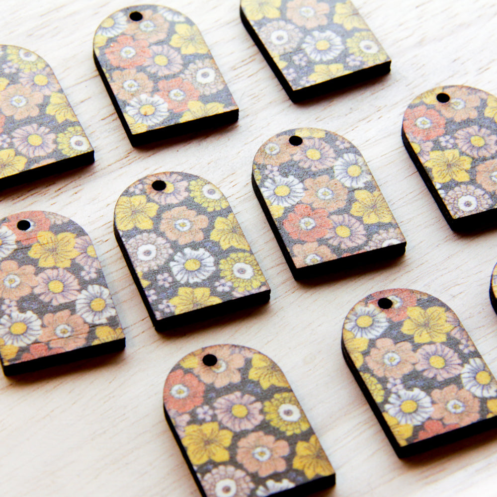 Wood - Small Arch - 1 hole (top) - Transparent print - Groovy - 03