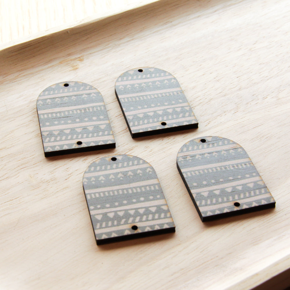 Wood - Arch Shape - 1 Hole -  Natural Look Print in Australiana - 64