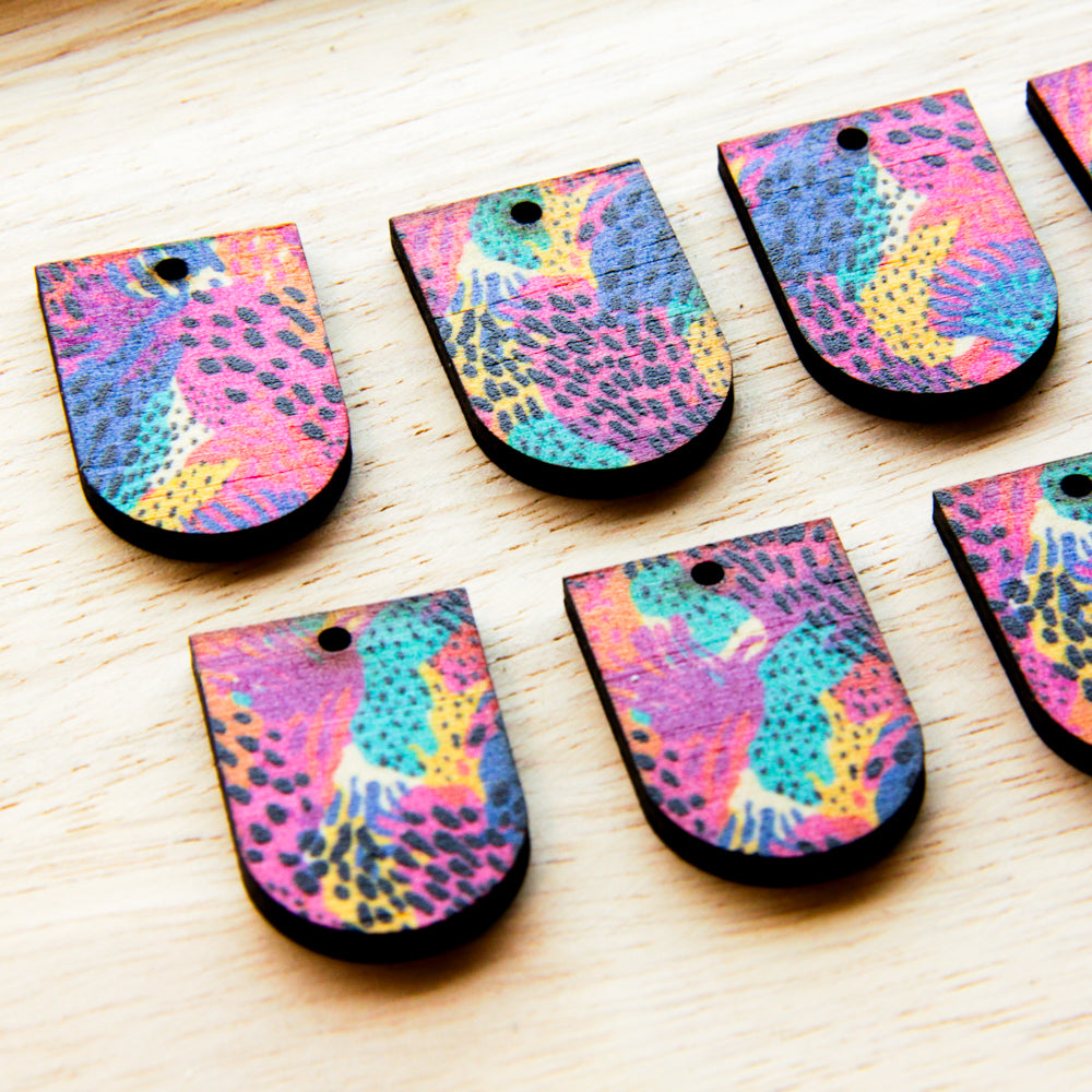 Wood - Small Arch - 1 hole (bottom) -  Transparent print - Summer - 19