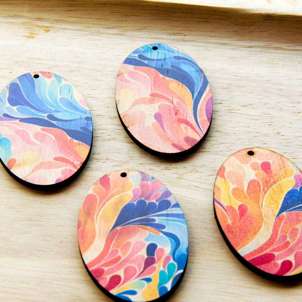 Wood - Oval Shape - Transparent print - Abstract Art - 03