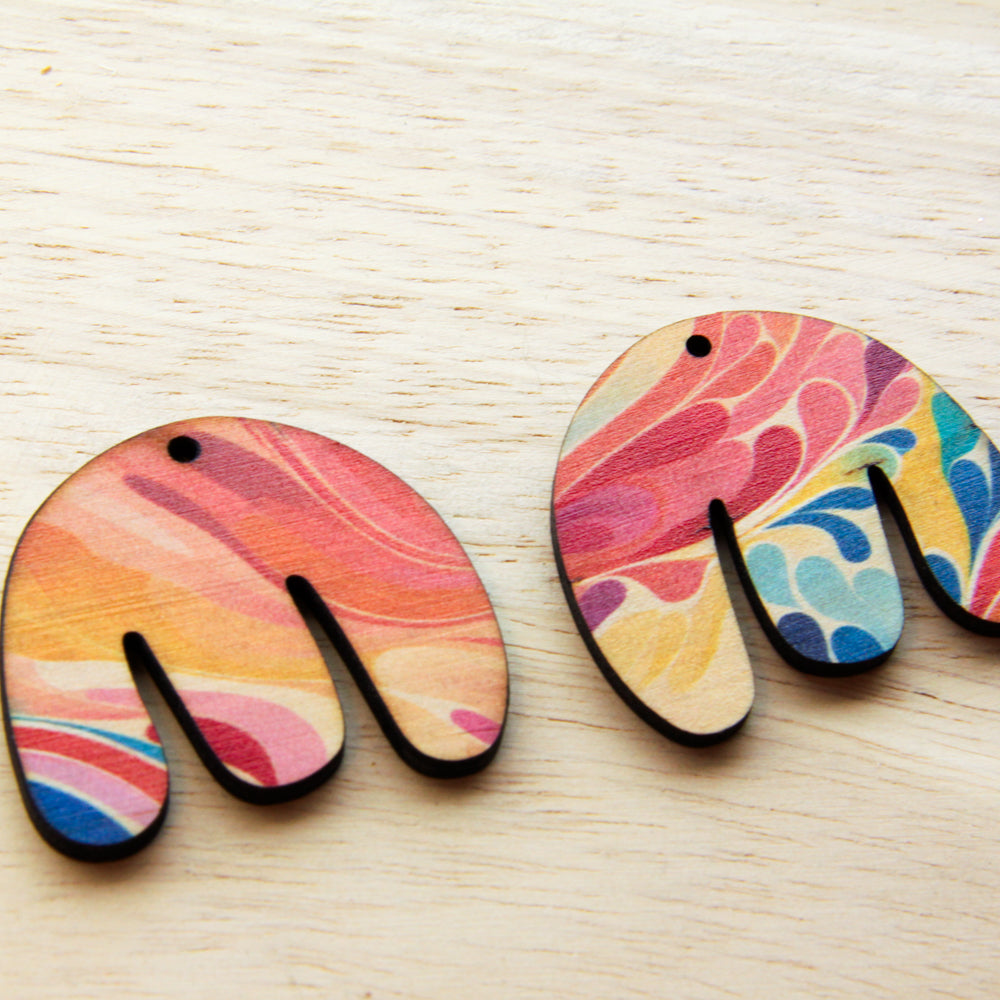 Wood - Boho Shape -  Transparent print - Abstract Art - 03