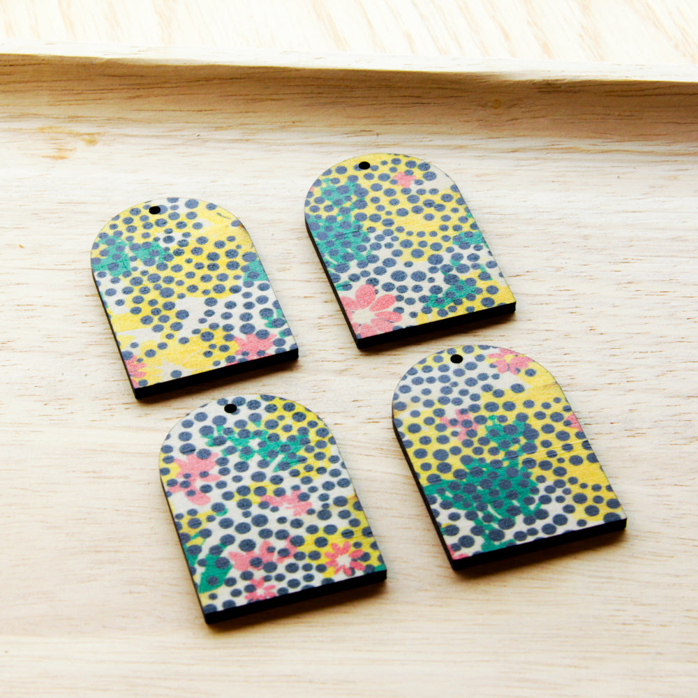 Wood - Arch Shape - 1 Holes -  Transparent print - Summer Nights - 08