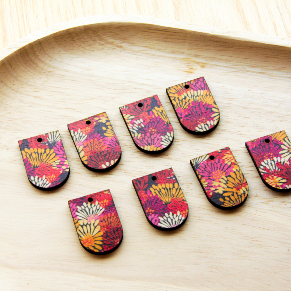 Wood - Small Arch - 1 hole (bottom) - Transparent print - Summer - 30