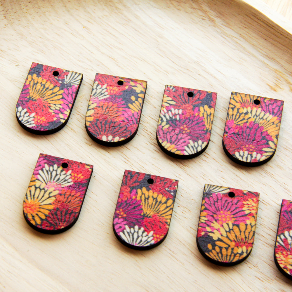 Wood - Small Arch - 1 hole (bottom) - Transparent print - Summer - 30