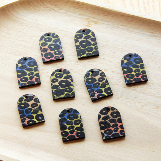 Wood - Small Arch- 1 Hole (top) - Transparent print - Leopard - 78