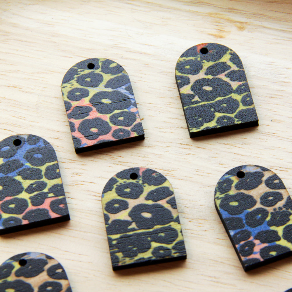 Wood - Small Arch- 1 Hole (top) - Transparent print - Leopard - 78