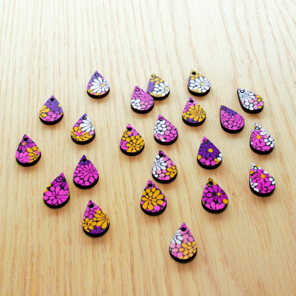 Wood - 2cm - Teardrop Shape - Summer - 10