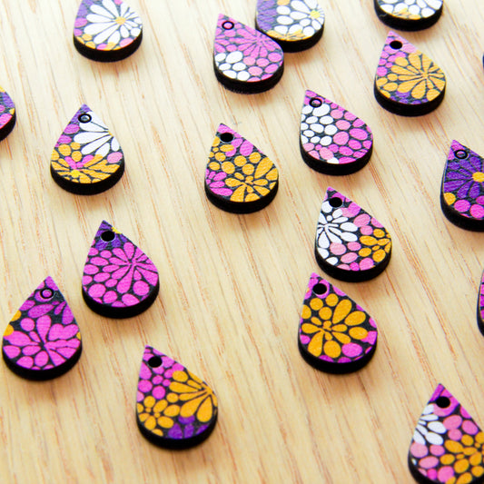 Wood - 2cm - Teardrop Shape - Summer - 10