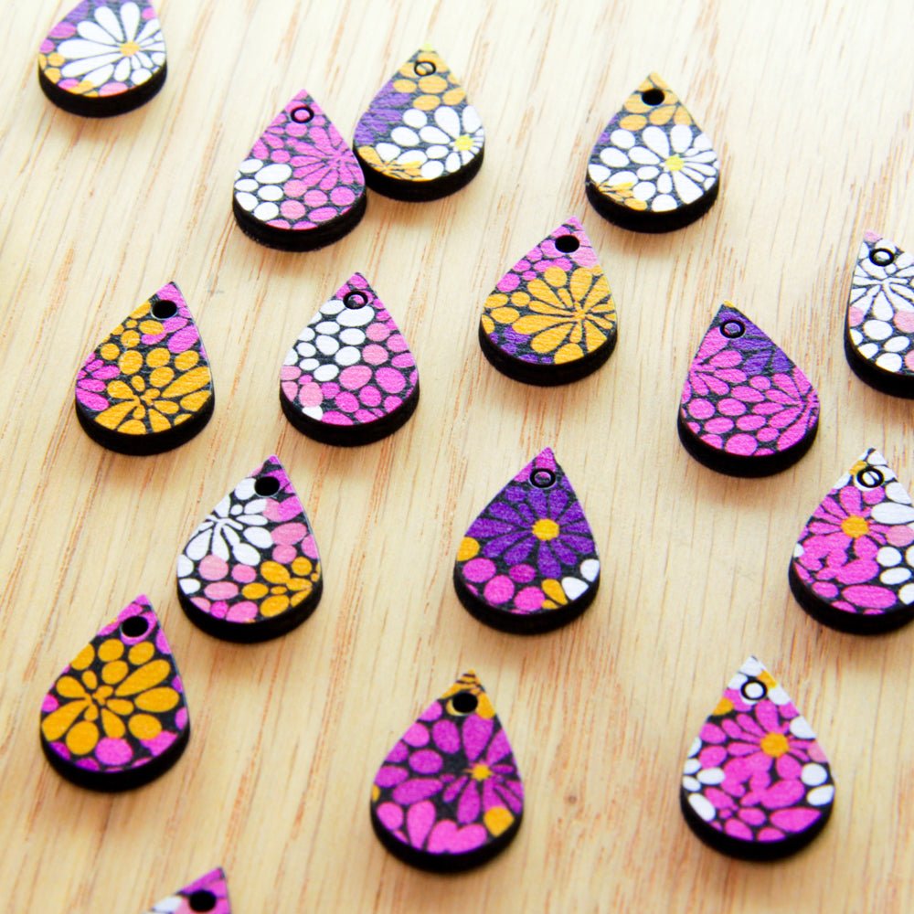 Wood - 2cm - Teardrop Shape - Summer - 10