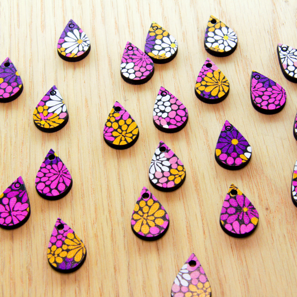 Wood - 2cm - Teardrop Shape - Summer - 10