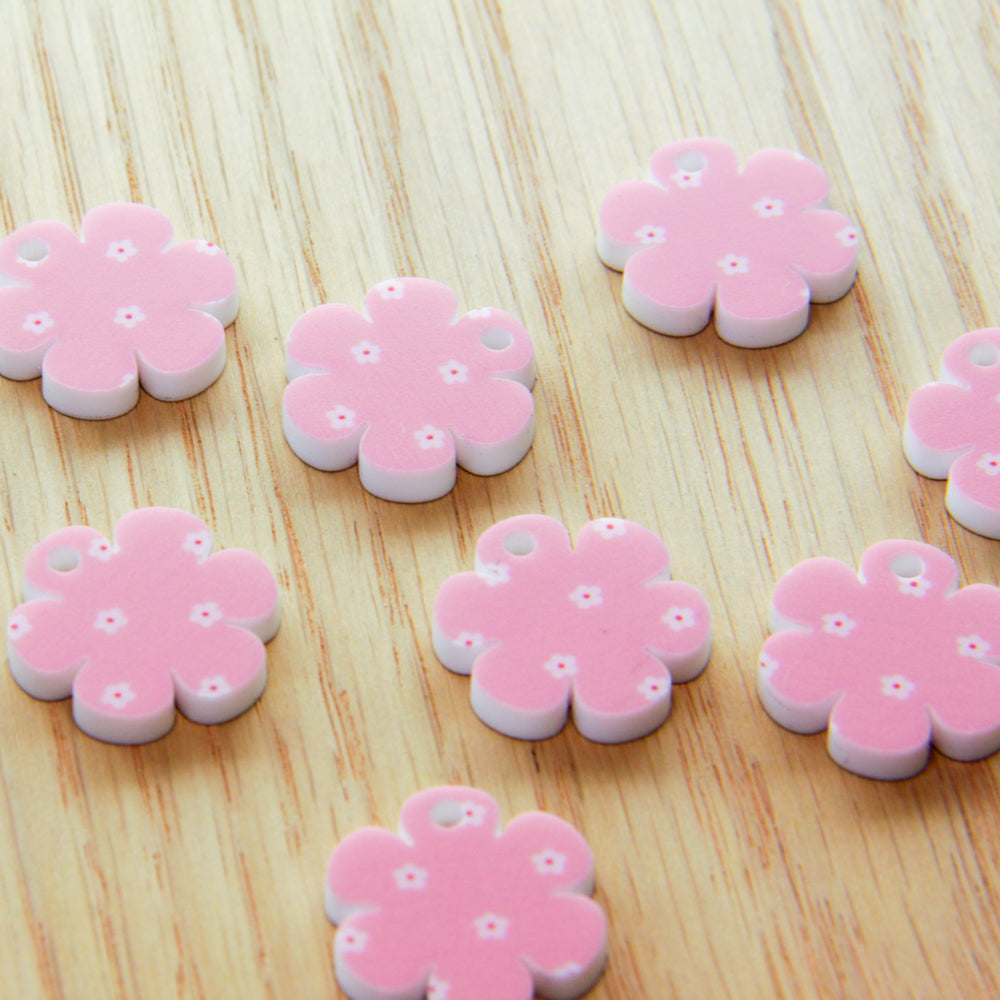 White Acrylic - 2cm - Flower 2 Shape - Blossoming Days - 26