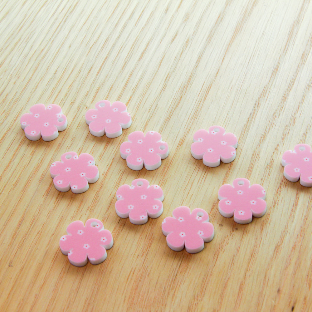 White Acrylic - 2cm - Flower 2 Shape - Blossoming Days - 26