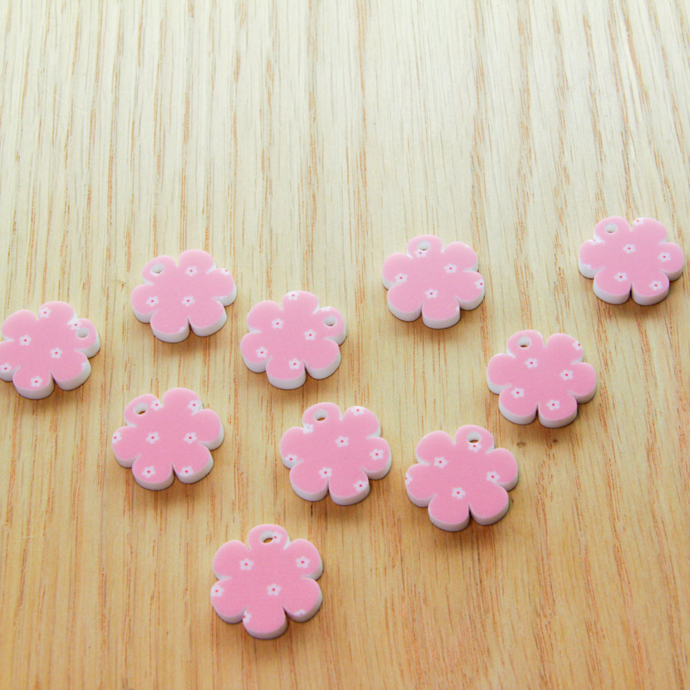 White Acrylic - 2cm - Flower 2 Shape - Blossoming Days - 26